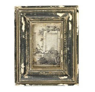 distressed black wooden picture frame by i love retro