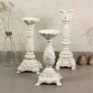 vintage style ornate candle stick by lisa angel homeware and gifts