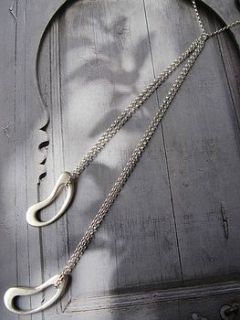 infinity pendant necklace, double drop by katrina alexander