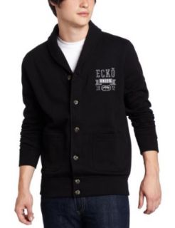 ecko unltd. Men's Shawl Toggle Cardigan Fleece Sweater, Black, Medium at  Mens Clothing store