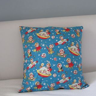 50's style rockets cushion cover by twentysevenpalms