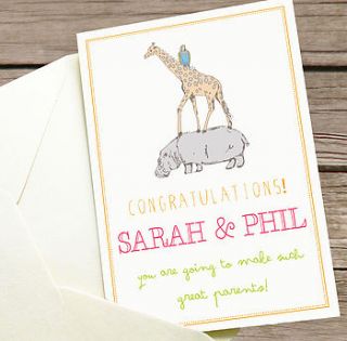 'congratulations' new parents card by precious little plum