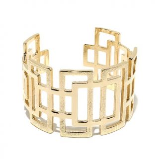 Bellezza Bronze Rectangular Openwork Cuff Bracelet