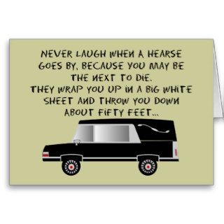 Funeral Director/Mortician Funny Hearse Design Card