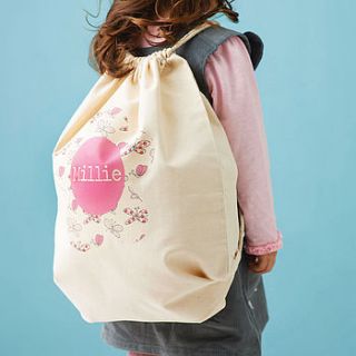personalised nursery or kit bag by pear derbyshire