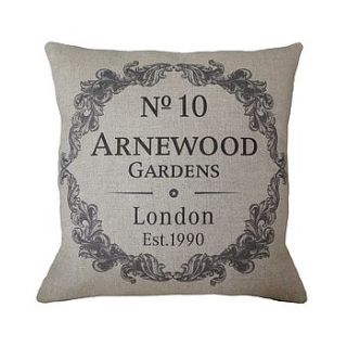 personalised vintage style home cushion cover by vintage designs reborn