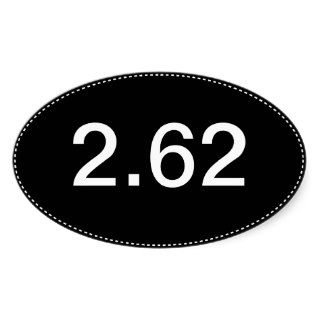 2.62 Funny Marathon Oval Bumper Sticker