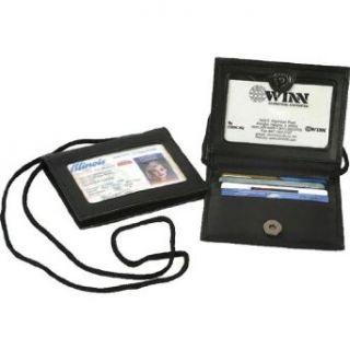 Winn Napa Leather Picture I.D. Security Credit Card Holder w/ Magnetic Snap Closure Wallets Clothing