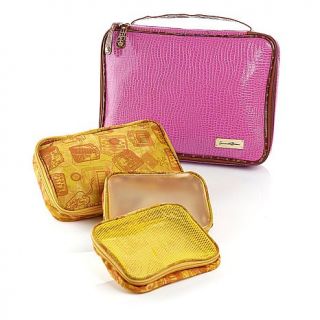 Samantha Brown First Class Collection Mini Croco Embossed Accessory Kit