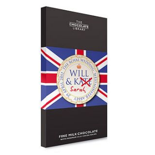 will & kate chocolate bar by quirky gift library