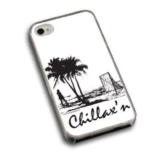 Lacrosse iPhone 4/4S Case Chillax'n Beach Girl with White Background Cell Phones & Accessories