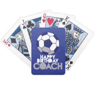 Happy Birthday COACH with soccer ball Card Decks
