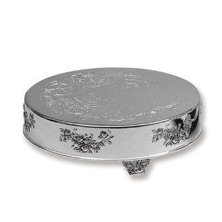 Silver plated 14" Round Cake Plateau Jewelry