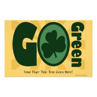 Go Green, Gold with Shamrock Flyers