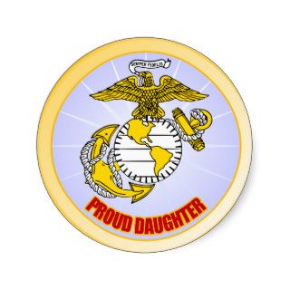 USMC Proud Daughter Stickers