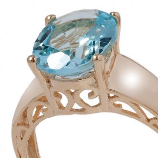 Technibond® Oval Gemstone Filigree Gallery Ring