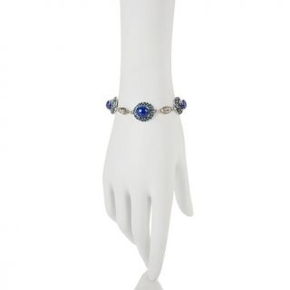 Hilary Joy Blue Lapis and London Blue Topaz Sterling Silver French Lace Texture