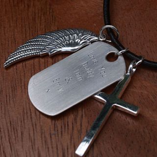 men's personalised sterling silver karma necklet by hurleyburley man