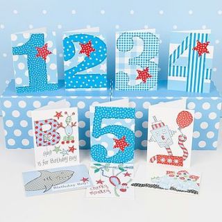 pack of 10 birthday cards for younger boys by dots and spots