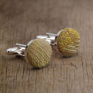 hand woven silk woodland cufflinks sold by bethany athill