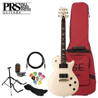 Paul Reed Smith SE 245 Antique White Electric Guitar Kit Includes Tuner, Cable, Strap, Stand, Pick Sampler and PRS Gig Bag Musical Instruments