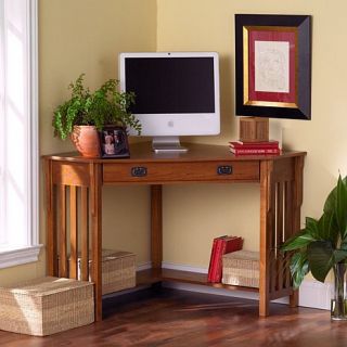 Oak Corner Computer Desk