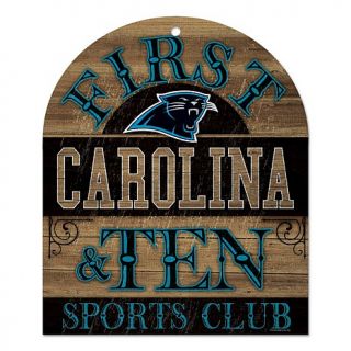 Carolina Panthers NFL First and Ten Wood Sign