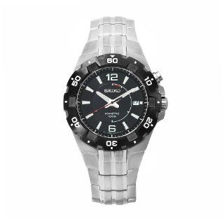 Seiko Men's SKA445P1 Stainless Steel Analog with Black Dial Watch Seiko Watches