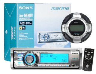 Sony Marine Package CDX M60UI + RM X60M/L Marine Commander  Vehicle Cd Player Receivers 