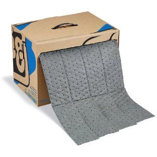 New Pig MAT242 Rip and Fit Polypropylene Heavy Weight Absorbent Mat Roll in Dispenser Box, 7.8 Gallon Absorbency, 60' Length x 15" Width, Gray Science Lab Spill Containment Supplies