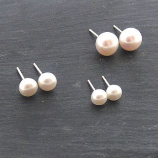 pearl studs by emma kate francis