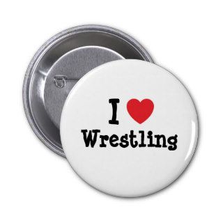 I love Wrestling heart custom personalized Pin