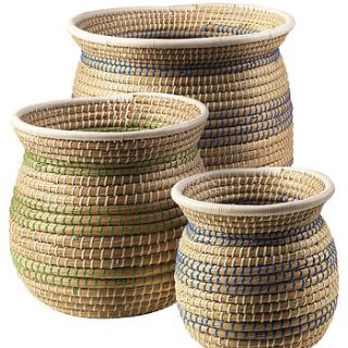 kaisa grass basket set by traidcraft