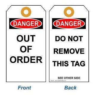Out Of Order Do Not Remove Tag TAG FOD244BOD001 Industrial Notices  Message Boards 
