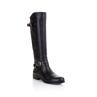 Naturalizer "Juletta" Leather Buckled Tall Riding Boot   Wide Shaft