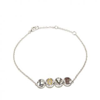 .11ct Colors of Diamonds Sterling Silver "Love" Bracelet