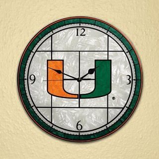 NCAA Sports Team Art Glass Wall Clock