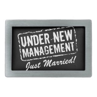 Just Married belt buckles  Under new management