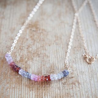 rose ombre rondelle necklace by red ruby rouge