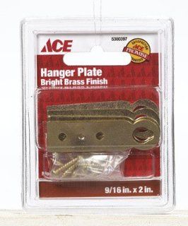 Ace 01 3625 241 PLATE HANGER 9/16" x 2" BRIGHT BRASS   Picture Hanging Hardware  