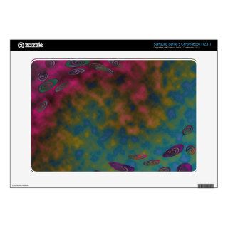pink blue yellow cosmic abstract samsung chromebook decal