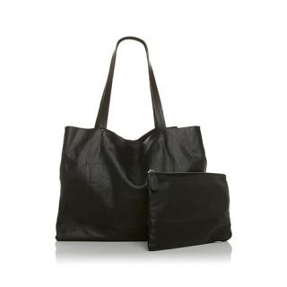 Clever Carriage Company Genuine Leather Fold Up Schlepper Tote