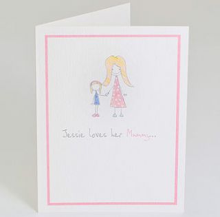 personalised mummy card by violet pickles