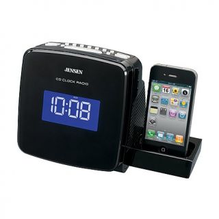 Jensen iPod/iPhone Dock Digital Clock Radio with CD Player