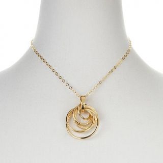 Bellezza "Ciri" Bronze Interlocking Circles Pendant with 18" Chain