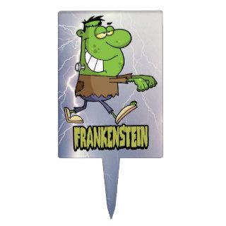 frankenstein walking cartoon rectangle cake pick