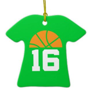 Basketball Player Number 16 Sports Ornament