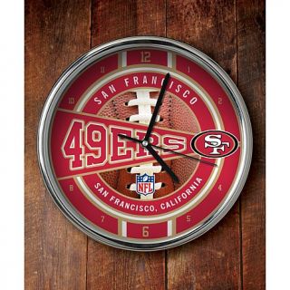 San Francisco 49ers NFL Chrome Wall Clock