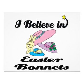 i believe in easter bonnets personalized invitation