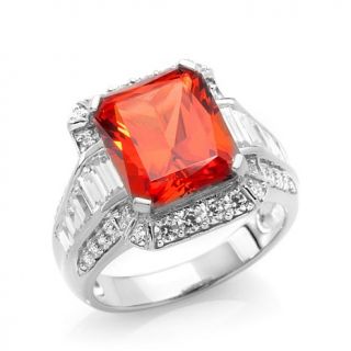 Victoria Wieck 7.42ct Absolute™ and Created Padparadscha Radiant Cut and